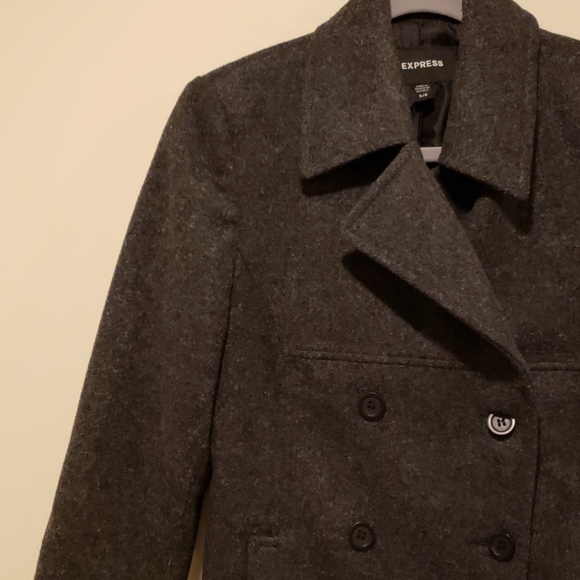 Express Wool Jacket in Charcoal Size 5/6 - Picture 7 of 8